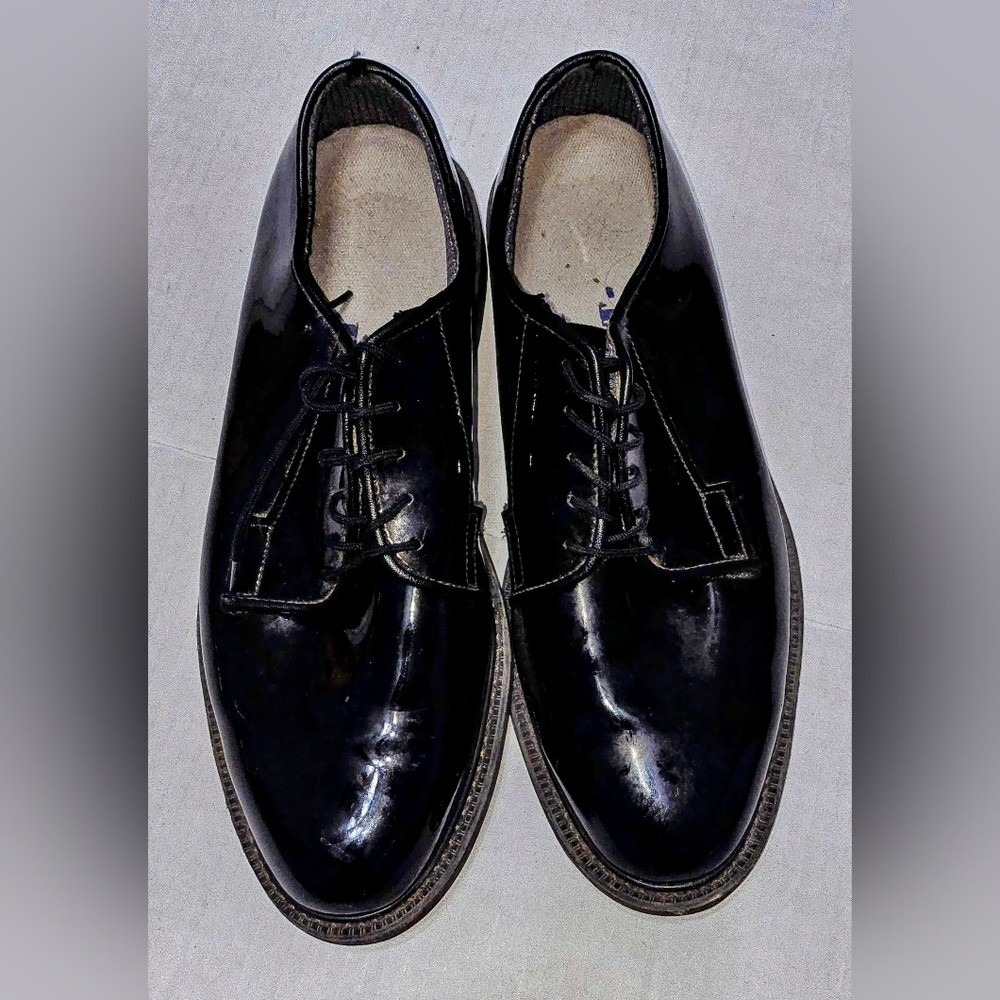 Bates Lites High Gloss Military Dress Shoes 00942 Vibram Soles Mens 9E